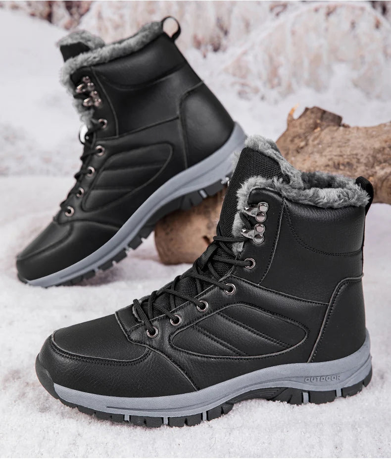 Winter Snow Boots For Man Sneakers Fast Shipping Outdoor Hiking Boots Hight Quality Waterproof PU Climbing Casual Shoe Size39-48