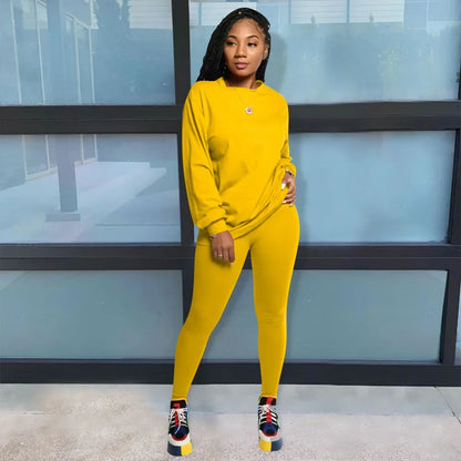 two piece set women 2 piece set stacked leggings clothes for women outfits stacked pants tracksuit female fall clothes 2024