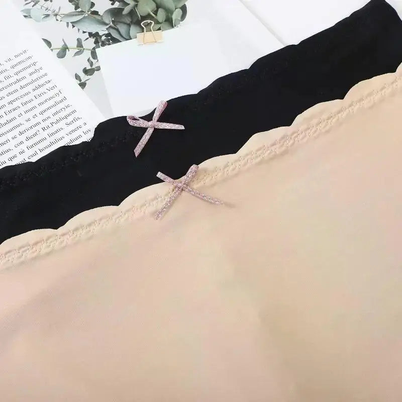 Sexy Lace Edge Soft Seamless Safety Short Pants Summer Under Skirt Shorts Modal Ice Silk Breathable Short Tights Women Underwear