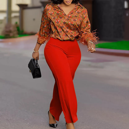 New Arrival Plus Size Matching Set (Two Pieces)