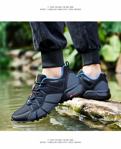 Men Women Hiking Shoes Waterproof Outdoor Trainers Lace-up Climbing Trekking Sneakers Mountain Walking Hunting Tactical Sneakers