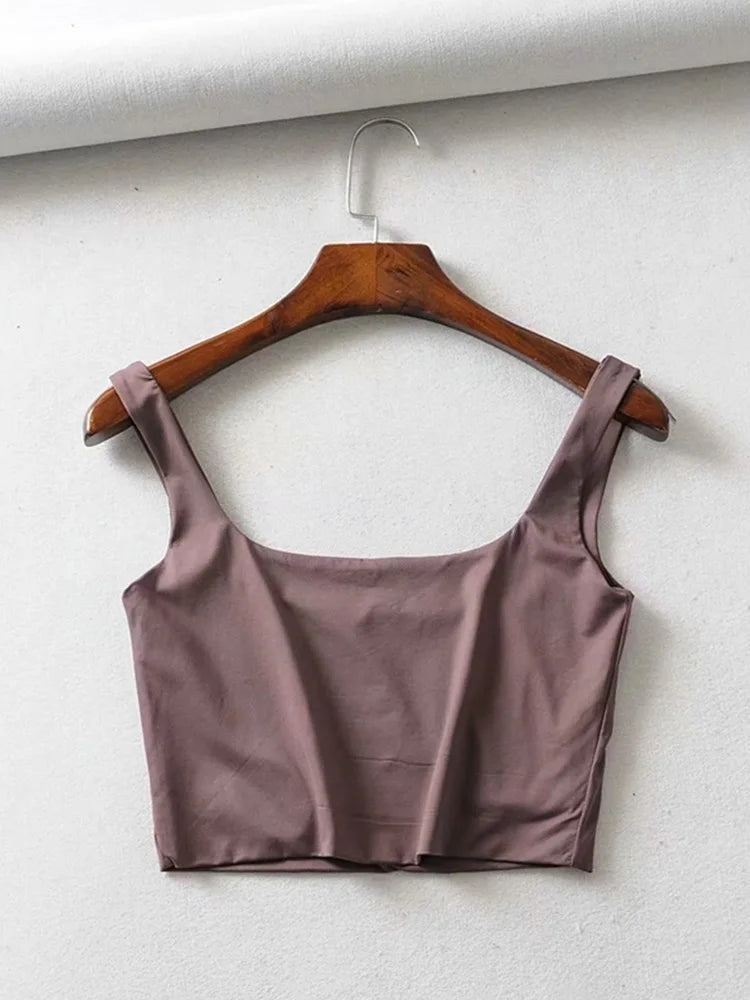 Hot Sale Summer Women Sexy Sleeveless Tops Fashion Short Square Collar Tank Tops 4 Colors