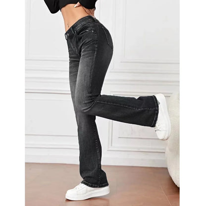 Women Stretch Denim Jeans Ladies Slim Straight Pants Casual Pantalones de mujer pantalon femme