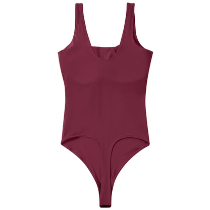 Bodysuits Women Sexy Body Suit One-Piece Romper Solid Sexy Sleeveless Square Neck Padded Tank Tops Jumpsuit Streewear Ladies