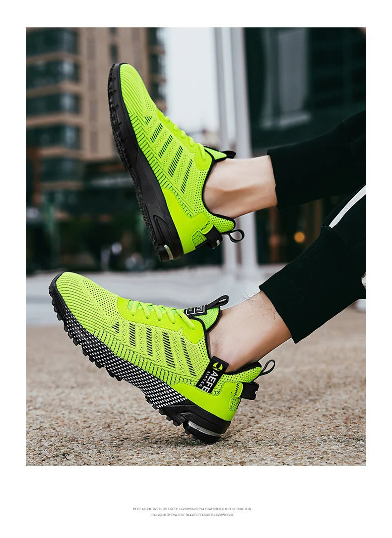 High Quality Men's Running Shoes Summer Sports Marathon Shoes Men Gym Sneakers Orange Trendy Sneakers Men zapatillas de hombre