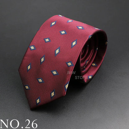 New Design Wedding Men Tie Green Wine Red Paisley Flower Animal Neckties Men Business Dropshipping Groom Collar Accessories Gift