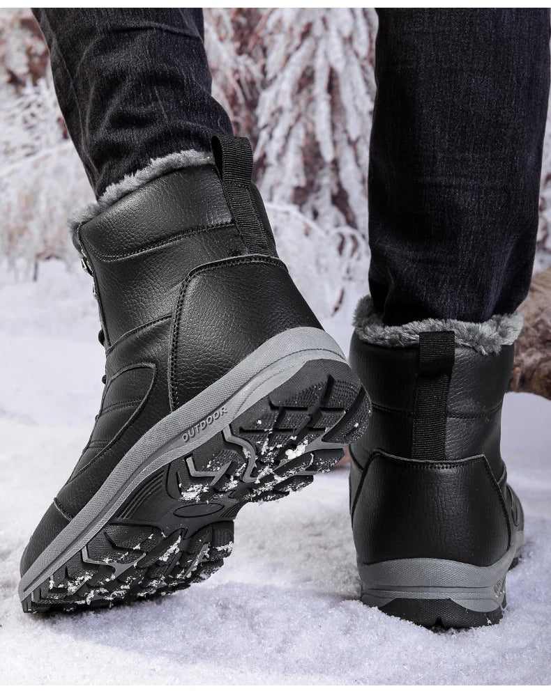 Winter Snow Boots For Man Sneakers Fast Shipping Outdoor Hiking Boots Hight Quality Waterproof PU Climbing Casual Shoe Size39-48