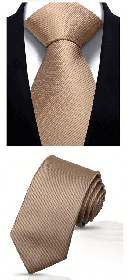 Solid Tie 7.5cm Necktie For Men Fashion Wedding Ties Slim Blue Gray Classic Neckties Men Business Jacquard Woven Classic Gravats