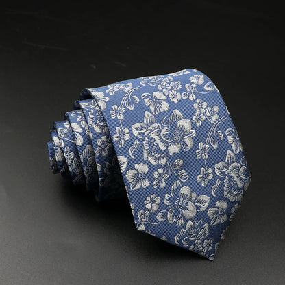 New Style Fashion Jacquard Floral Paisley Necktie Polyester Male Narrow Red Blue Tie Suit Shirt Gift For Men Accessory Gravatas