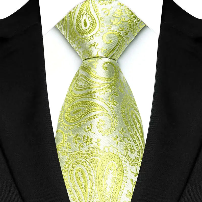 41 Colors 8CM Mens Ties Green Blue Plaid Stripes Floral Classic Business Necktie Jacquard Woven Neck ties For Men Wedding Party