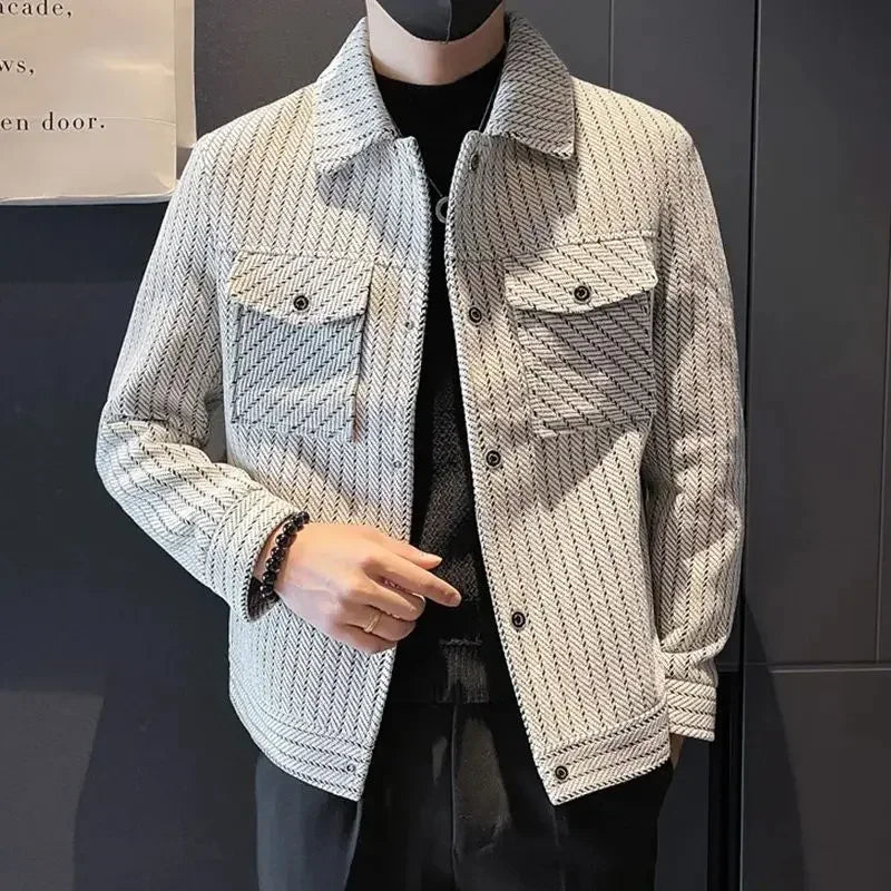 Spring Autumn Jacket for Men Winter Sales Of Striped Man Coat Fast Delvery New In Trendy Stylish Cheap Sale Vintage Casual Deals