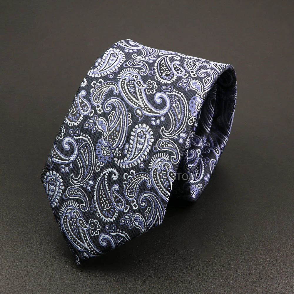 New Design Wedding Men Tie Grey Brown Green Paisley Flower Neckties Men Business Dropshipping Groom Collar Accessories Gift