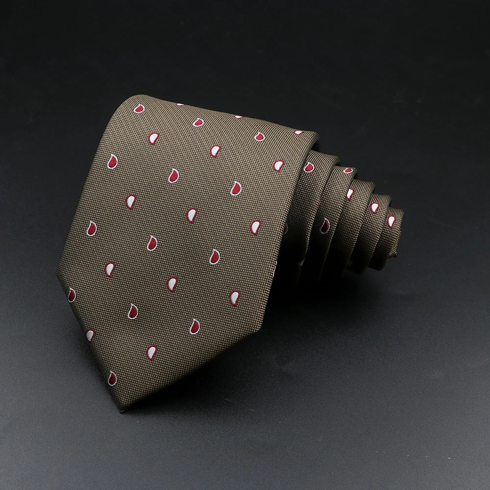 8 cm Tie Gravatas Newest Design Woven 8 cm Silk Necktie Wedding Business Suit Accessories Blue Man Dot Fit Group Party Office