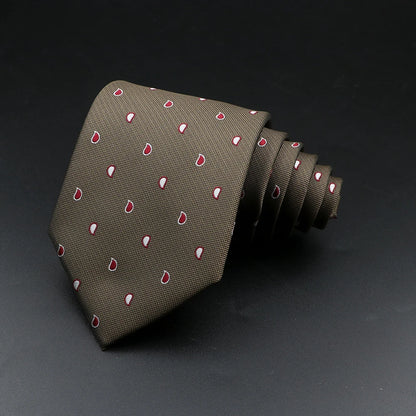 8 cm Tie Gravatas Newest Design Woven 8 cm Silk Necktie Wedding Business Suit Accessories Blue Man Dot Fit Group Party Office