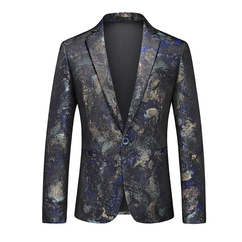 2024 New Men Business Social Suit Jacket Summer Male Single breasted Thin Dress Male Jacquard Blazers Coats