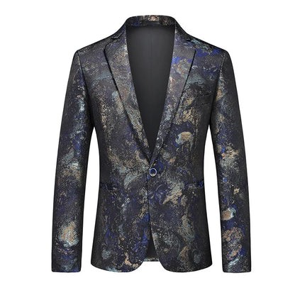 2024 New Men Business Social Suit Jacket Summer Male Single breasted Thin Dress Male Jacquard Blazers Coats