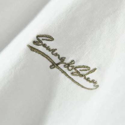 2024 New Spring and Summer Fresh Leisure Loose Embroidery Spliced Contrast Color Long Sleeve Workwear Thin Men's Shirt Coat