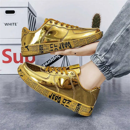Gold-colored 36-42 Mens Chinese Style Shoes Casual Husband Sneakers Skate Trainers Sport Deporte Sapatenos Shouse