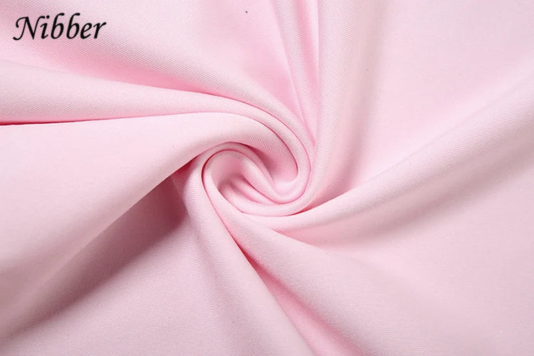 Nibber Halter Ruffles V-Neck Dress Women Backless Elegant Sexy Summer Fashion V-Neck Solid Birthday Party Clubwear Mini Bodycon