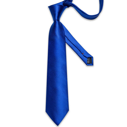 Men's Ties Solid Pink Blue Green Purple Wedding Party Accessories Groom Necktie Handkerchief Cufflinks Gift for Husband