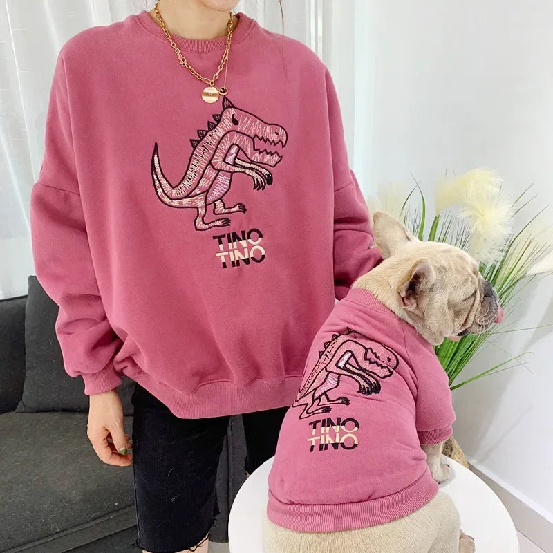 People-pets Matching Clothes for Small Dogs Pets Clothing Dog Pet Winter Hoodies French Bulldog Sweater Pug Costume S-4XL