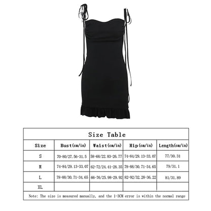 2024 European and American New High end Y2K Sexy Open Back Lace up Slim Fit Spicy Girl Short Skirt Summer Party Club Mini Dress