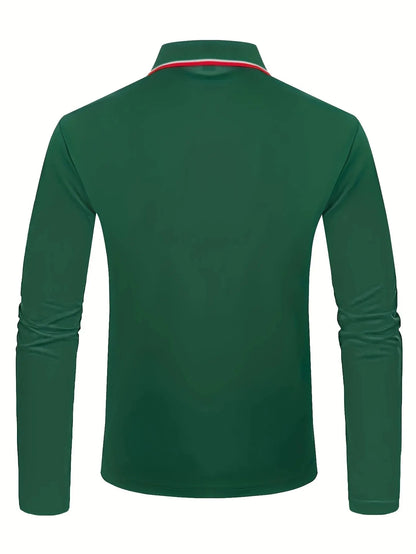 Men's Spring and Autumn Casual Breathable Comfortable Polo Shirt Hot Selling Fashion Men's Business Long Sleeve T-Shirt