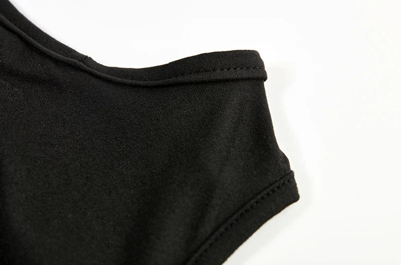 Spring and Summer New Style Dress Europe and the United States Sexy Solid Color Hollow Neck Tight Hip Dress