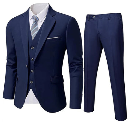 Suit For Men Elegant Wedding 3 Pieces 2 Sets Blazers Full Jackets Vest Pants Formal Fashion Luxury Coats 2025 Classic Costume