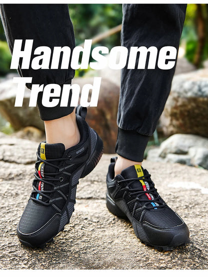 Men Women Hiking Shoes Waterproof Outdoor Trainers Lace-up Climbing Trekking Sneakers Mountain Walking Hunting Tactical Sneakers