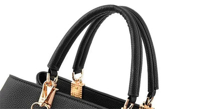 Elegant Women Messenger Bags With Flower Pendant Office Ladies Totes Pure Handbag For Female Crossbody Shoulder Bags