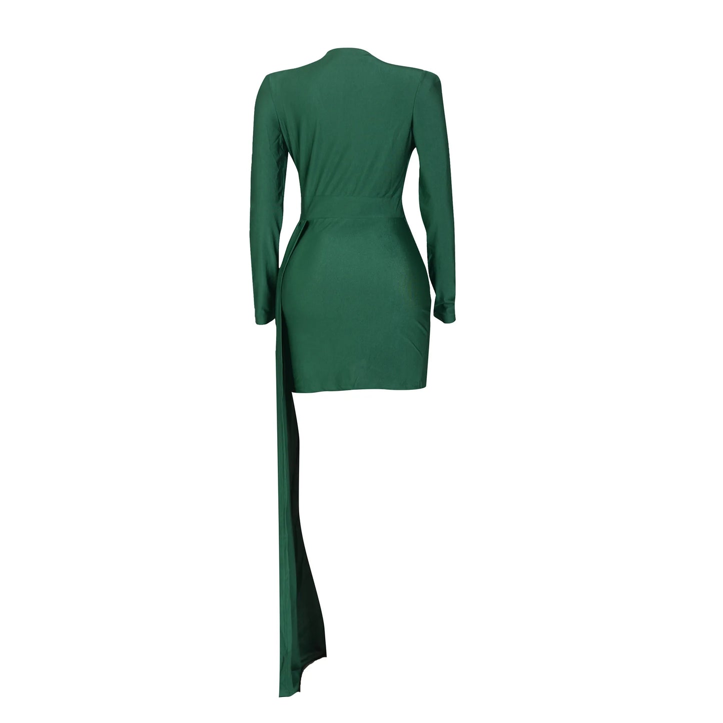 Elegant Deep V Neck Long Sleeve Sequins Prom Dress Women Elegant Wedding Party Mini Fashion Evening Dresses