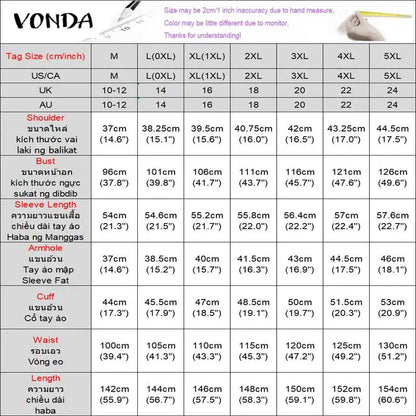 VONDA Women Printed Dress 2024 Vintage Maxi Long Dress Autumn Patchwork Sundress Fashion Elegant Party Vestidos Femme Robe Baggy