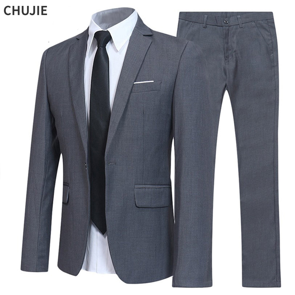 Men Suits For Business Wedding Elegant Blazers 2 Pieces 3 Sets Formal Full Ternos Marriage Clothes Pants Jackets Luxury Costume