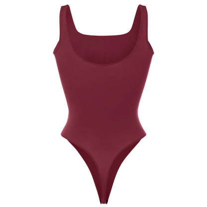 Bodysuits Women Sexy Body Suit One-Piece Romper Solid Sexy Sleeveless Square Neck Padded Tank Tops Jumpsuit Streewear Ladies