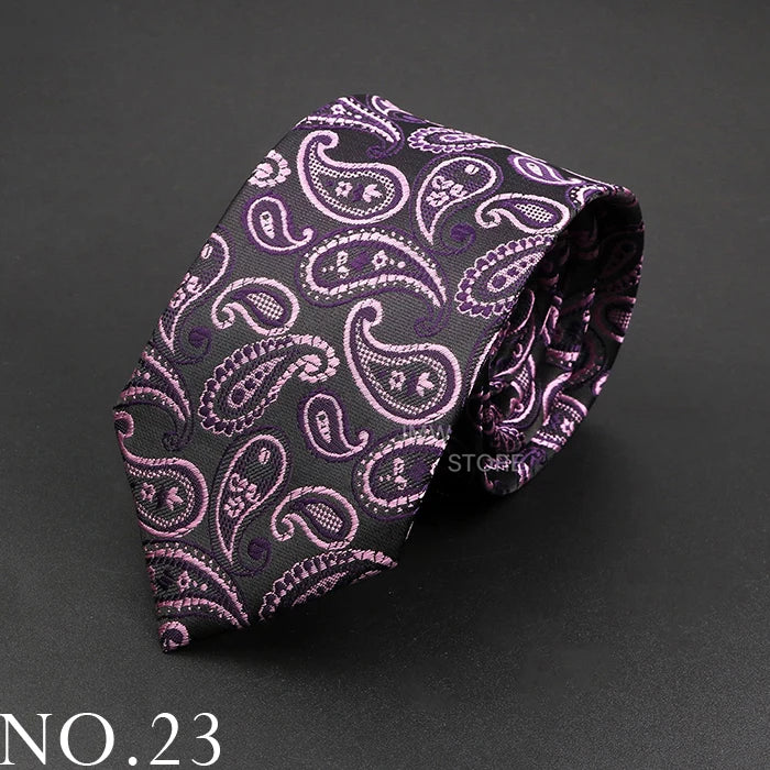 New Design Wedding Men Tie Grey Brown Green Paisley Flower Neckties Men Business Dropshipping Groom Collar Accessories Gift