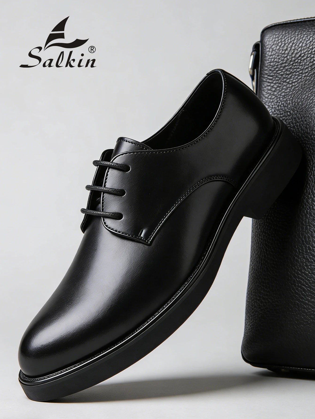 Classic Men Dress Shoes Lace Up Derby Shoes Formal Business Lesther Shoes Anti Slip Wear-resistant Office Daily Casual Shoes