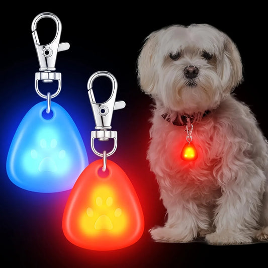 Silicone LED dog collar  Pet collar waterproof dog collar light outdoor walking safety luminous dog tag battery