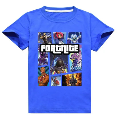 Fortnite T-Shirt Summer Cartoon Children Short Sleeve T-Shirt for Boys Girls Kids TShirt Clothing Print Clothes