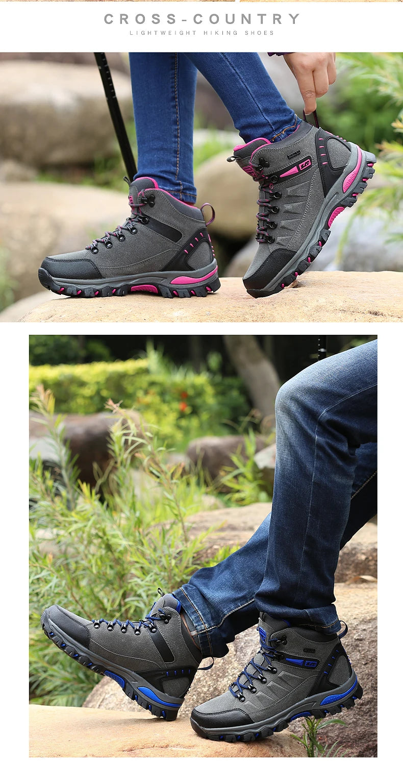 Men's Boots Men Hiking Boots Outdoor Work Shoes Anti Puncture Safety boots man Anti Slip Sneakers Couples Ankle boots for women