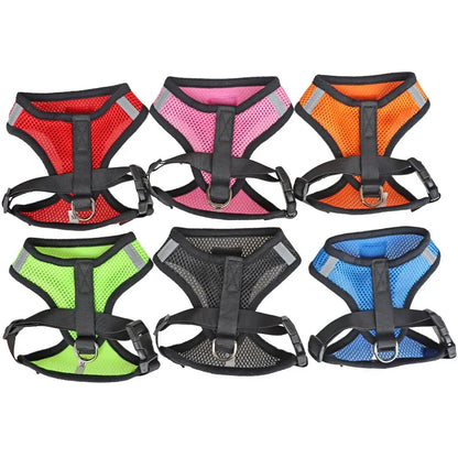 Pet Cat Dog Harness with Lead Leash Adjustable Vest Polyester Mesh Breathable Harnesses Reflective for Small Dog Cat Accessorie