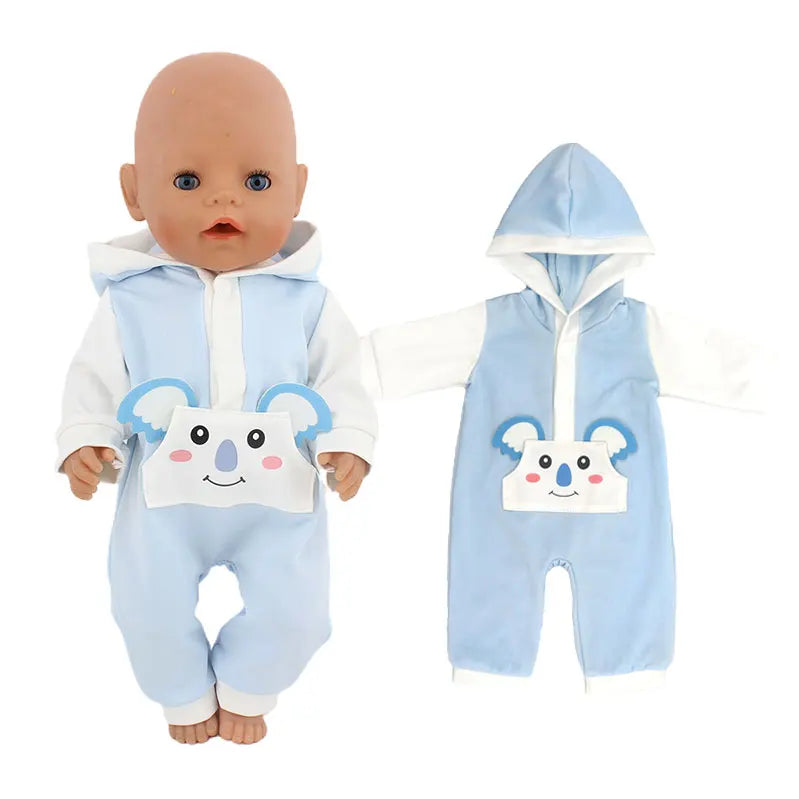 2023 Fashion Doll Jump Suits Fit For 43cm Baby Doll 17 Inch Reborn Baby Doll Clothes