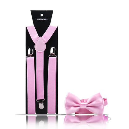 Elegant Fashion Adult Men's Suspenders And Bow Tie Two Pcs Set Harness Man For Pants Gentleman Suit Accessories Wedding Business