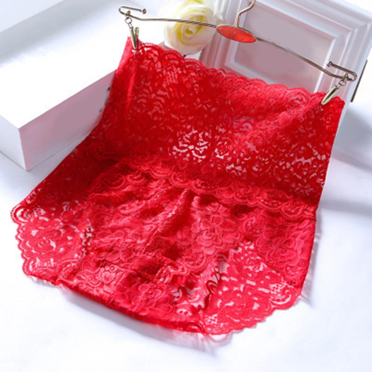 Sexy High Waist Underwear Women's Thin Hollow Lace Ladies Panties Solid Cotton Crotch Large Size High Waist Panties For Women