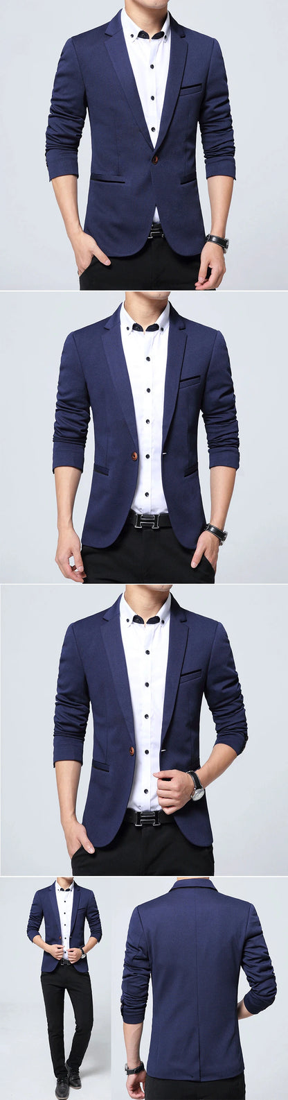 Men's Smart Casual Suit Blazers Slim Fit Sport Coat Fashion Formal Dress Groom Marriage Suit Coat Spring Autumn Outwear