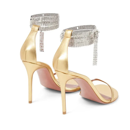 Clearance!!! Luxury Rhinestones Transparent PVC High quality Women Pumps Sandals Fashion Summer Stiletto High heels Party Shoes