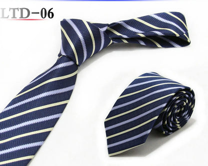 Luxury 7CM Mens Ties Striped Dot Necktie Formal Classic Business Neck Ties Jacquard Woven Necktie For Men Groom Wedding Party