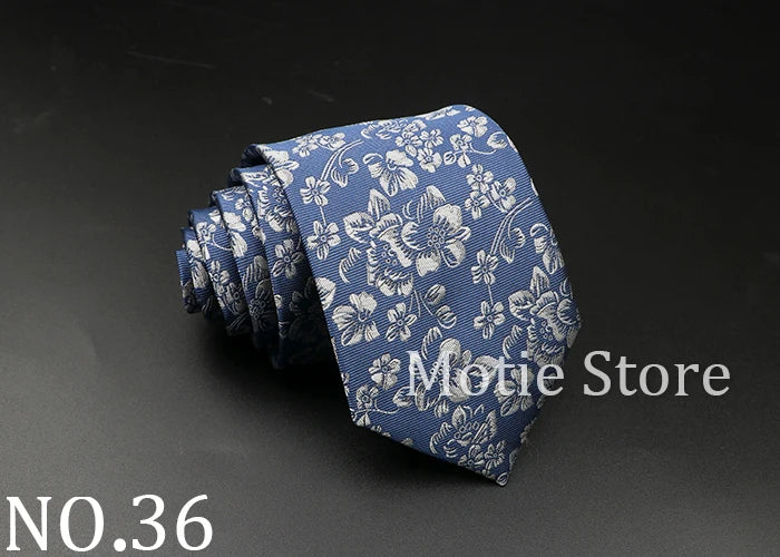 New Style Fashion Jacquard Floral Paisley Necktie Polyester Male Narrow Red Blue Tie Suit Shirt Gift For Men Accessory Gravatas