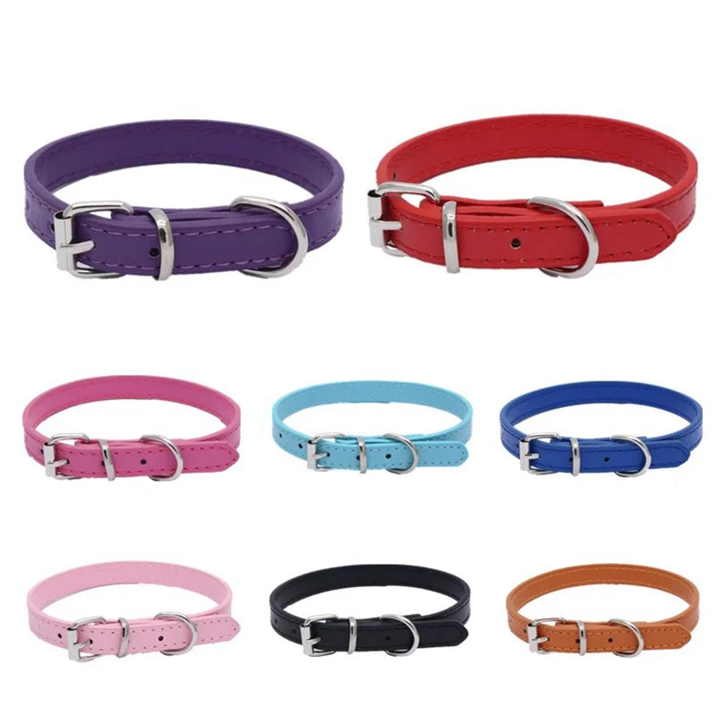 Adjustable Pet Collar with Alloy Buckle - Stylish and Durable for Small and Medium-Sized Dogs and Cats