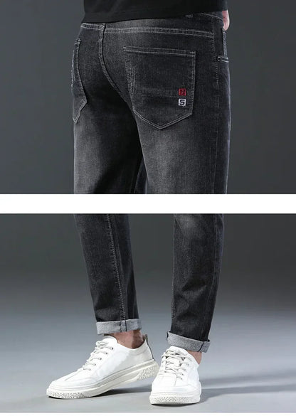 2024 New Men Spring and Autumn Korean Version Comfort Men Stretch Youth Slim Fashion  Skinny Jeans Pants Designer Clothes
